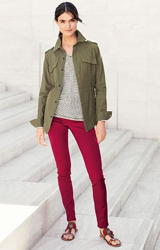 Lady fashion model on stairs
