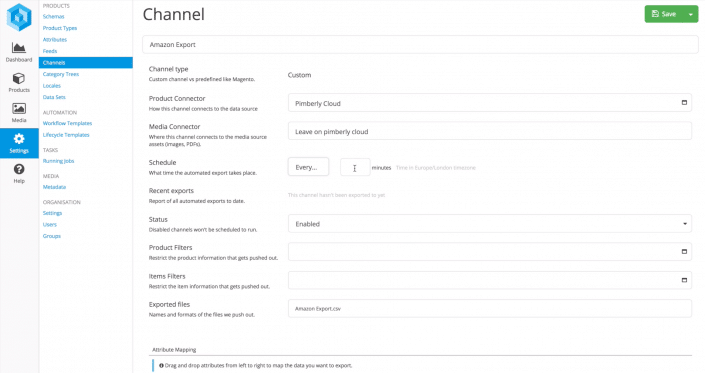 Screenshot New Channels in Pimberly Screenshot New Channels in Pimberly