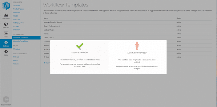 Screenshot Creating an Approval Workflow in Pimberly Screenshot Creating an Approval Workflow in Pimberly
