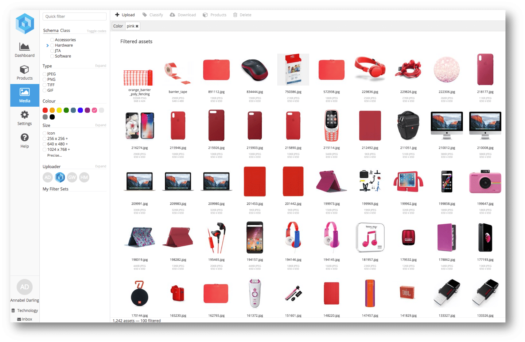 Pimberly screenshot: Digital Asset Management
