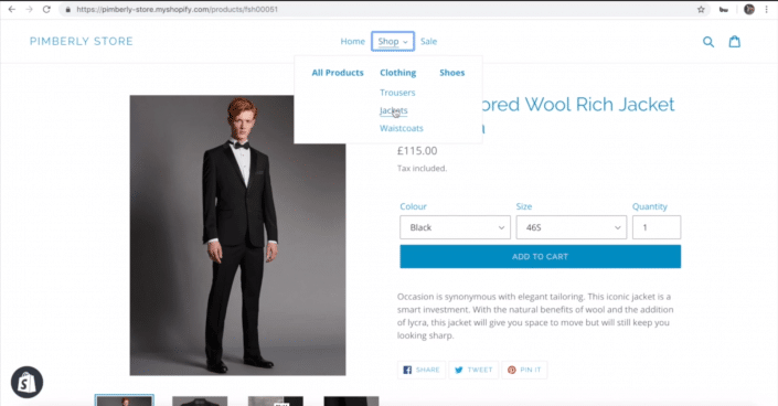 Screenshot Creating eCommerce Collections in Shopify with Pimberly digital asset management screenshot