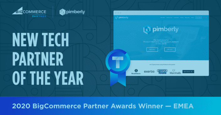 Pimberly BigCommerce New Tech Partner of the Year - 2020 BigCommerce Partner Awards Winner EMEA
