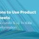 5 Reasons to use Product Data Sheets: Provide accurate & up to date product information