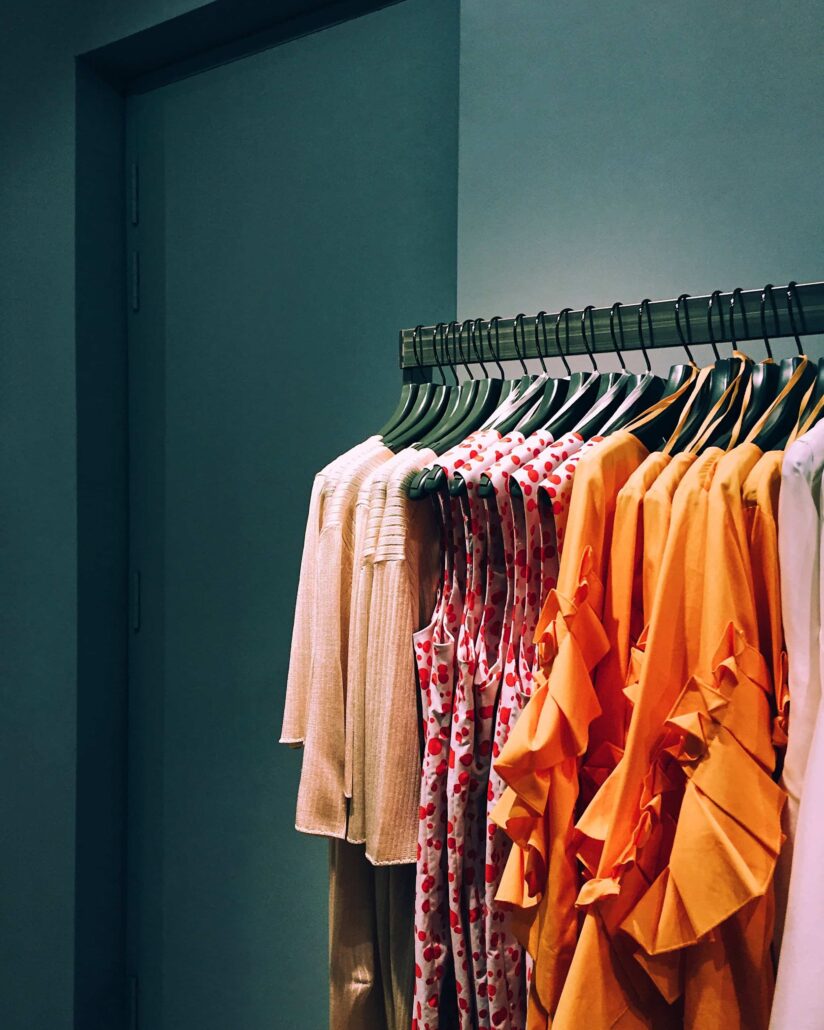 image of a clothing rail with dresses