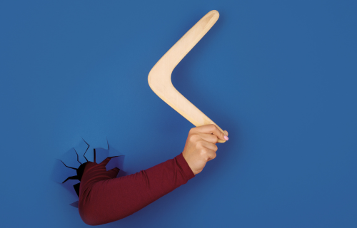 image of someone throwing a boomerang