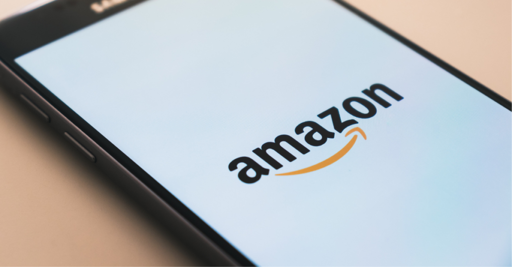 Image of a phone with the amazon logo