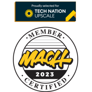 An image of Pimberly certifications from the Mach Alliance and Tech Nation.