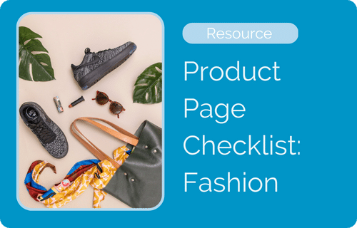 Image of fashion product page checklist Image of fashion product page checklist