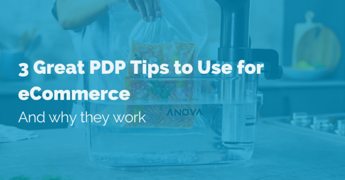 slide for 3 great PDP tips to use for eCommrce