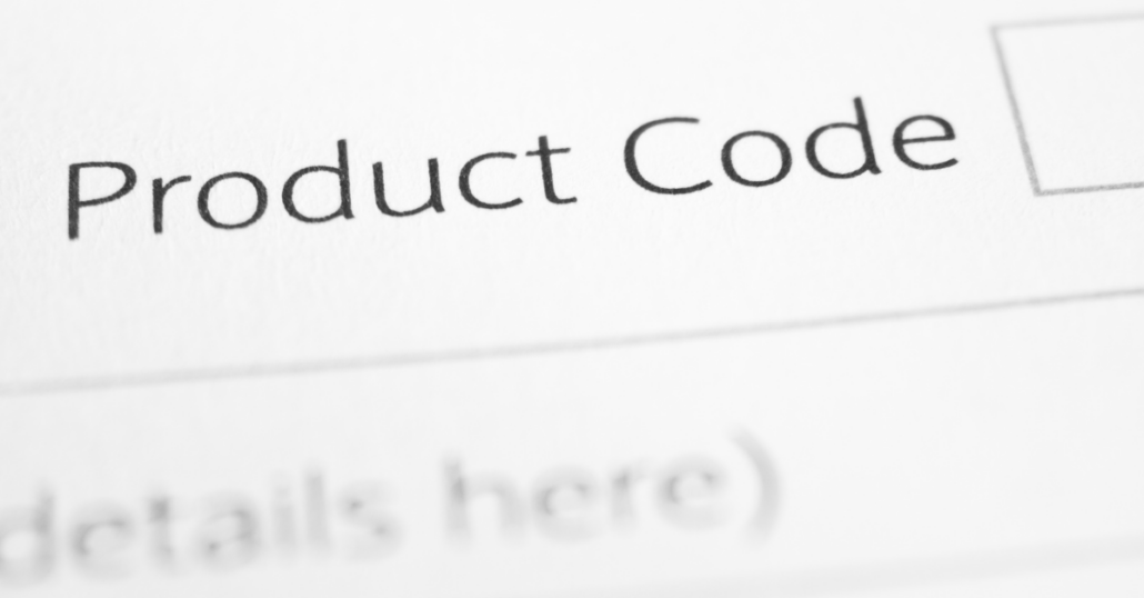 image of product code