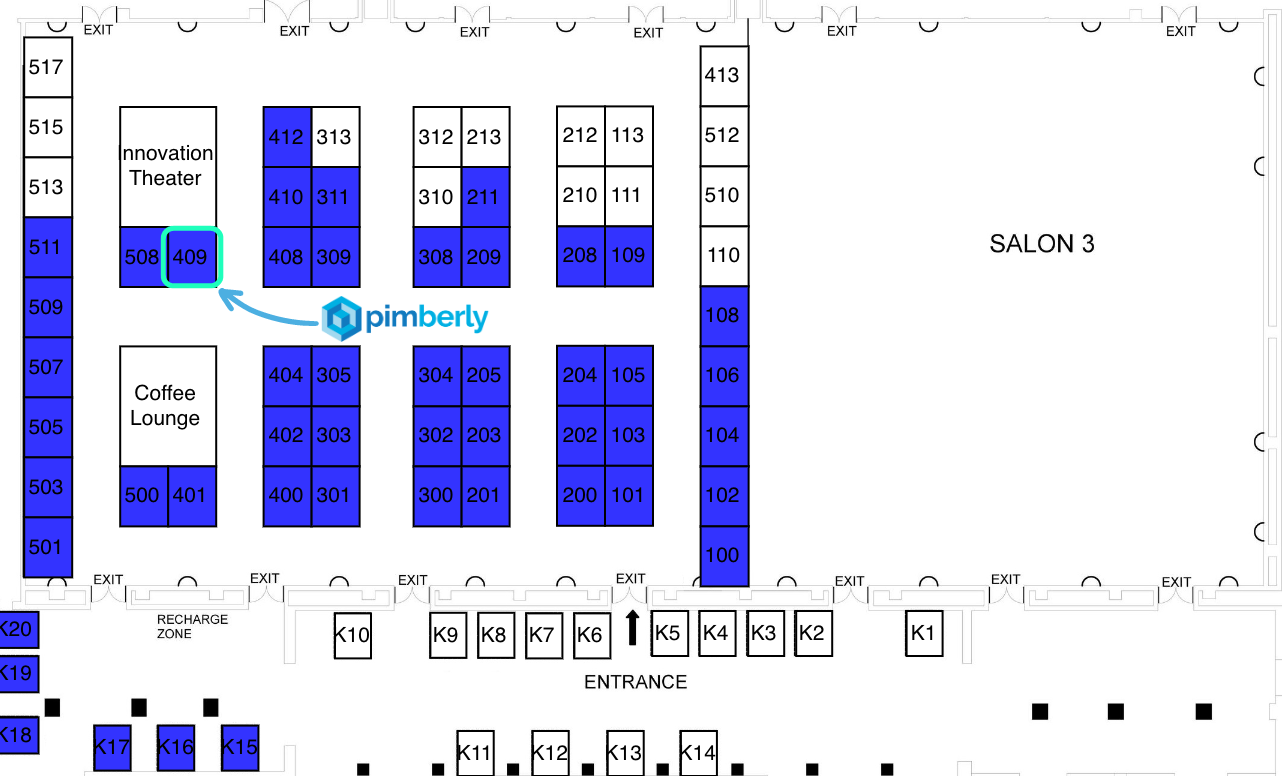 Image of B2B Online Chicago 2024 Floorplan, Pimberly at Booth #409