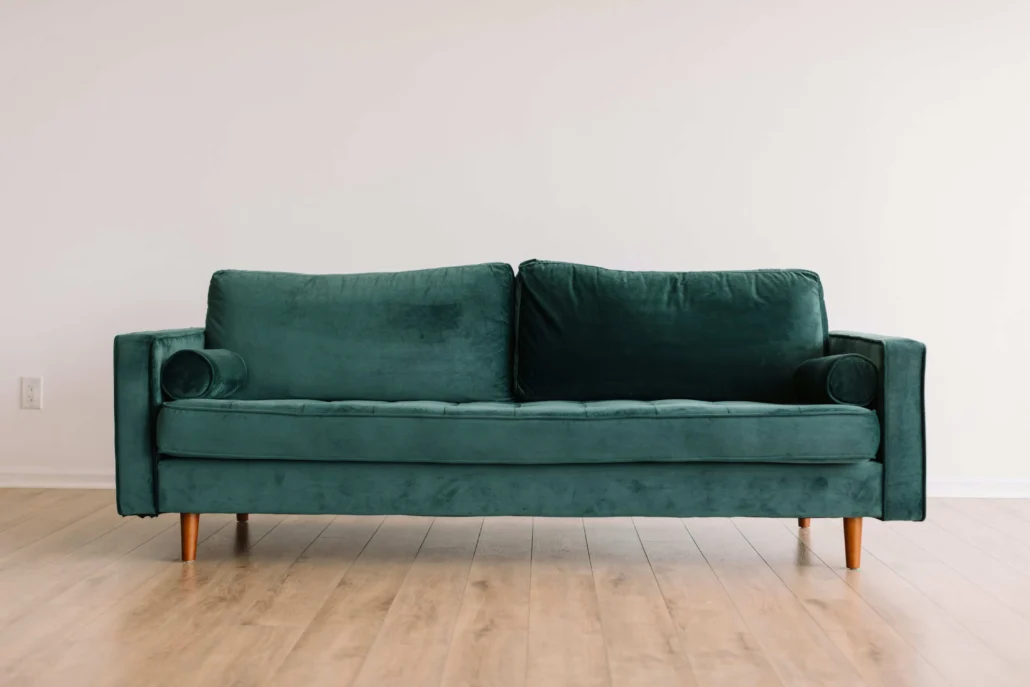 image of a green sofa
