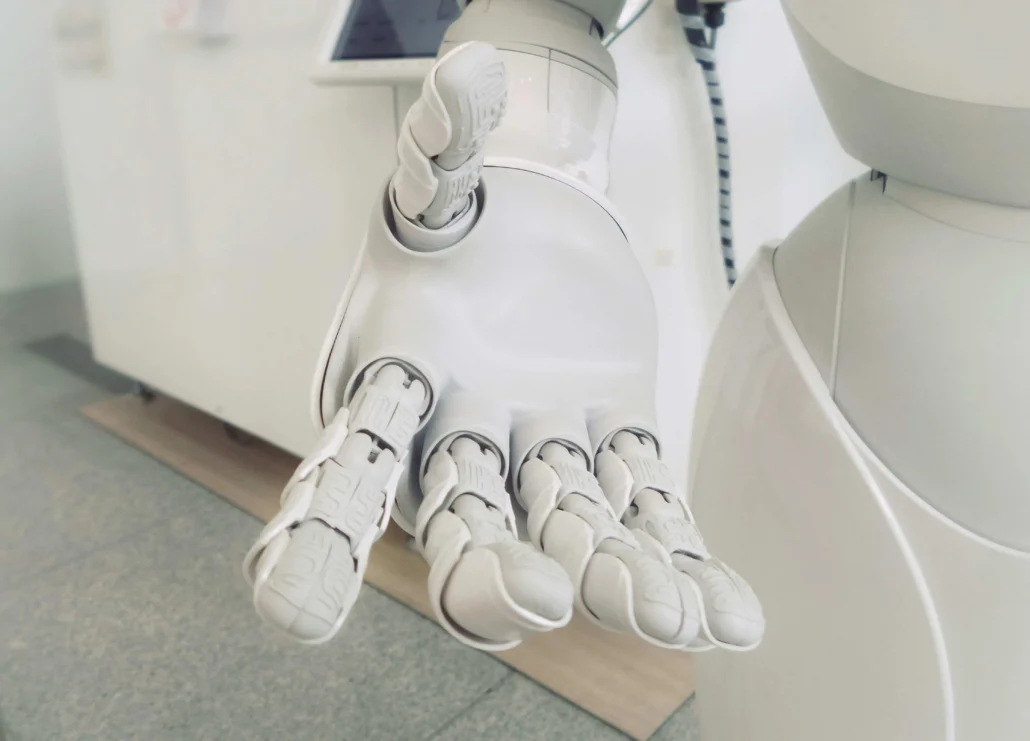 image of a robot extending its hand