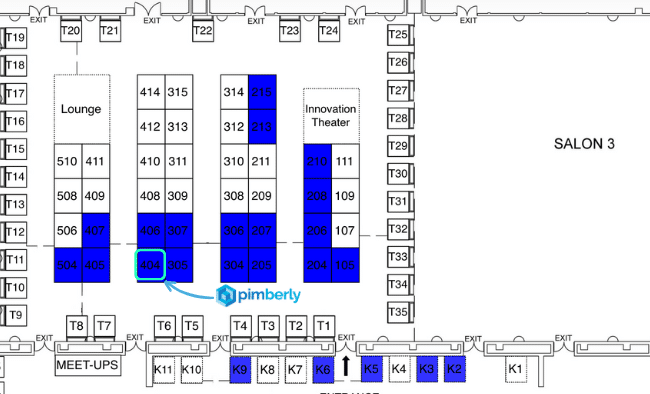 Image of B2B Online Chicago 2025 Floorplan, Pimberly at Booth #404