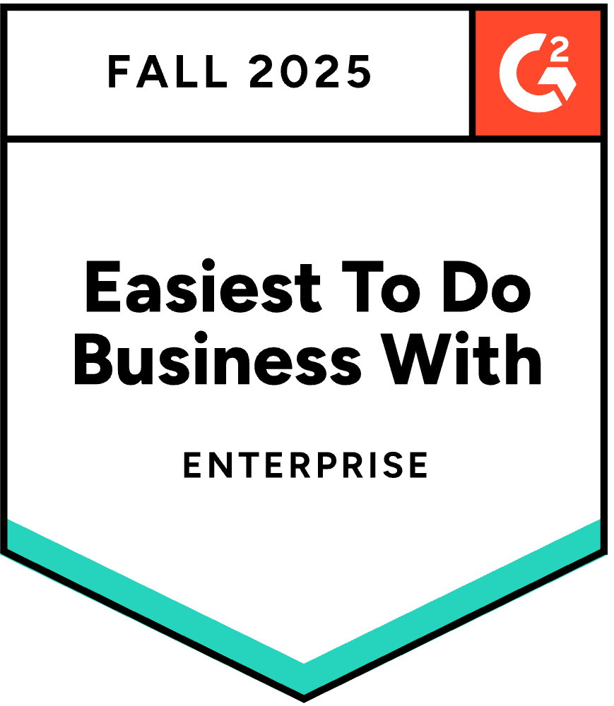 G2 Fall 2025 Easiest to Do Business with Badge